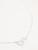 Silver Cubic Zirconia Open Double Heart Necklace sold by lovisa