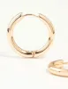 Gold Round Medium Huggie Earrings sold by lovisa