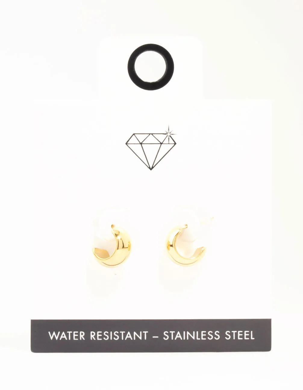 Waterproof Gold Plated Stainless Steel Mini Bubble Huggie Earrings sold by lovisa product image thumbnail 3