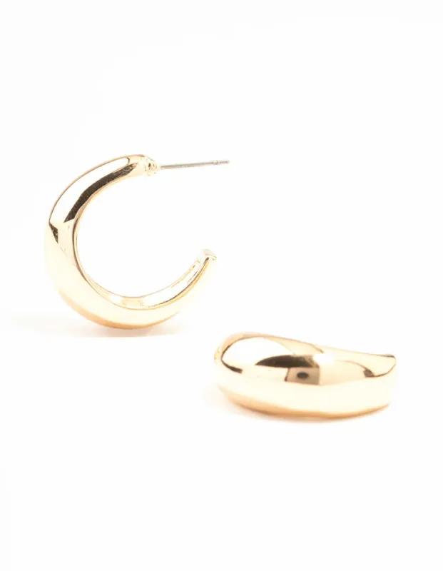 Gold Teardrop Hoop Earrings sold by lovisa