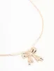 Rose Gold Pearl Bow Necklace sold by lovisa