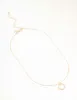 Gold Open Diamante Circle Necklace sold by lovisa