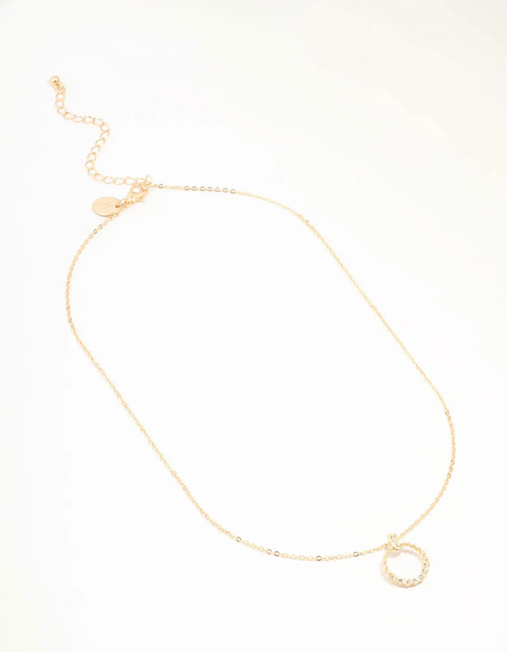 Gold Open Diamante Circle Necklace sold by lovisa product image thumbnail 2