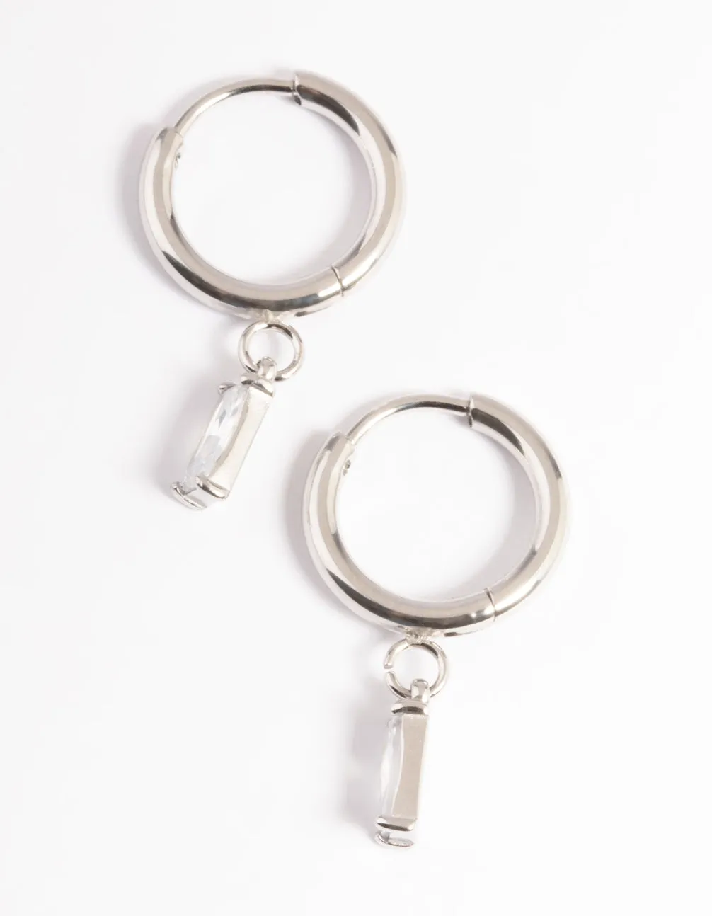 Surgical Steel Square Cubic Zirconia Hoop Earrings sold by lovisa product image thumbnail 3