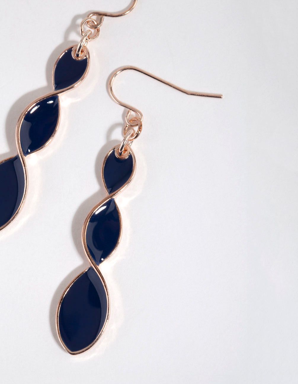 Navy Wavy Plait Drop Earrings sold by lovisa product image thumbnail 2