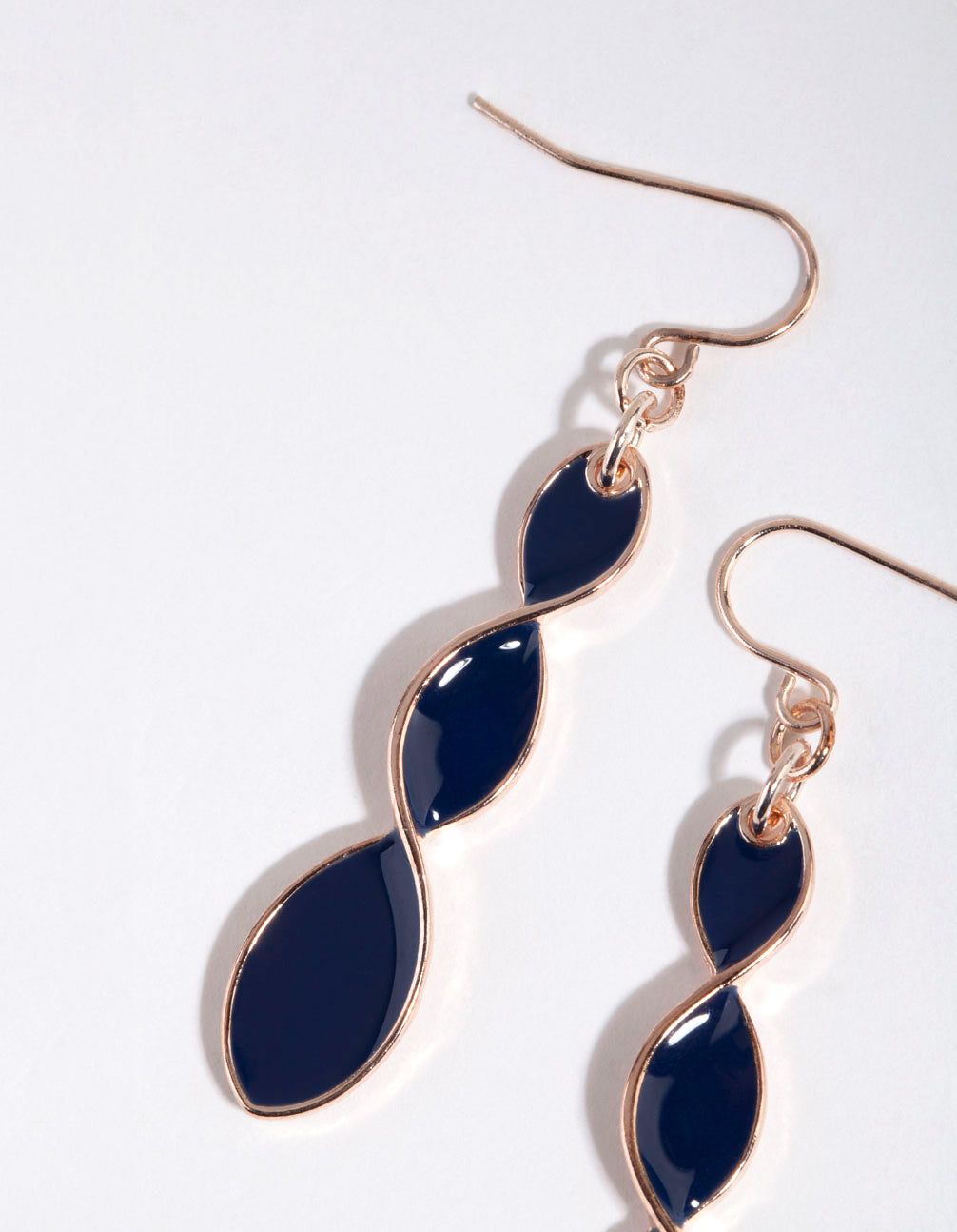 Navy Wavy Plait Drop Earrings sold by lovisa product image thumbnail 3