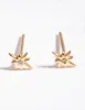 Gold Plated Sterling Silver Cubic Zirconia Starburst Earrings sold by lovisa