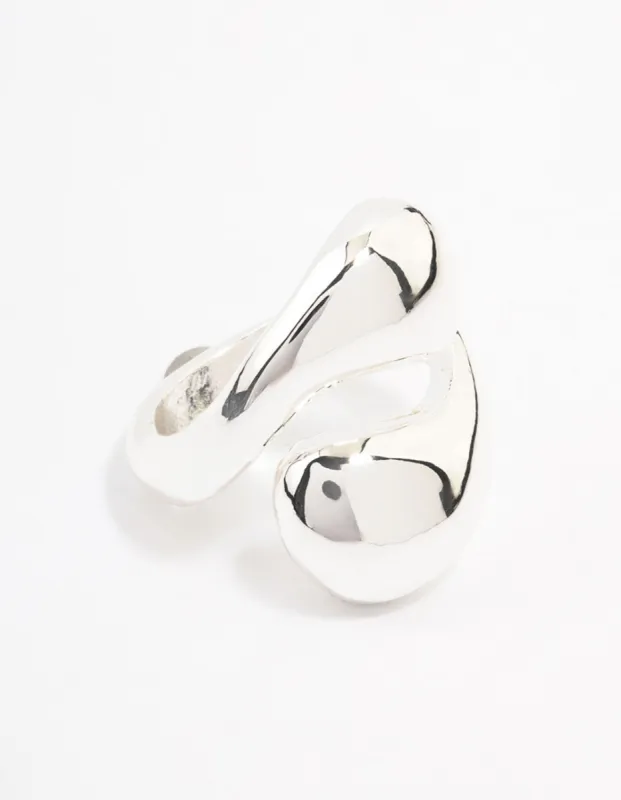 Silver Plated Stacked Swirl Ring sold by lovisa