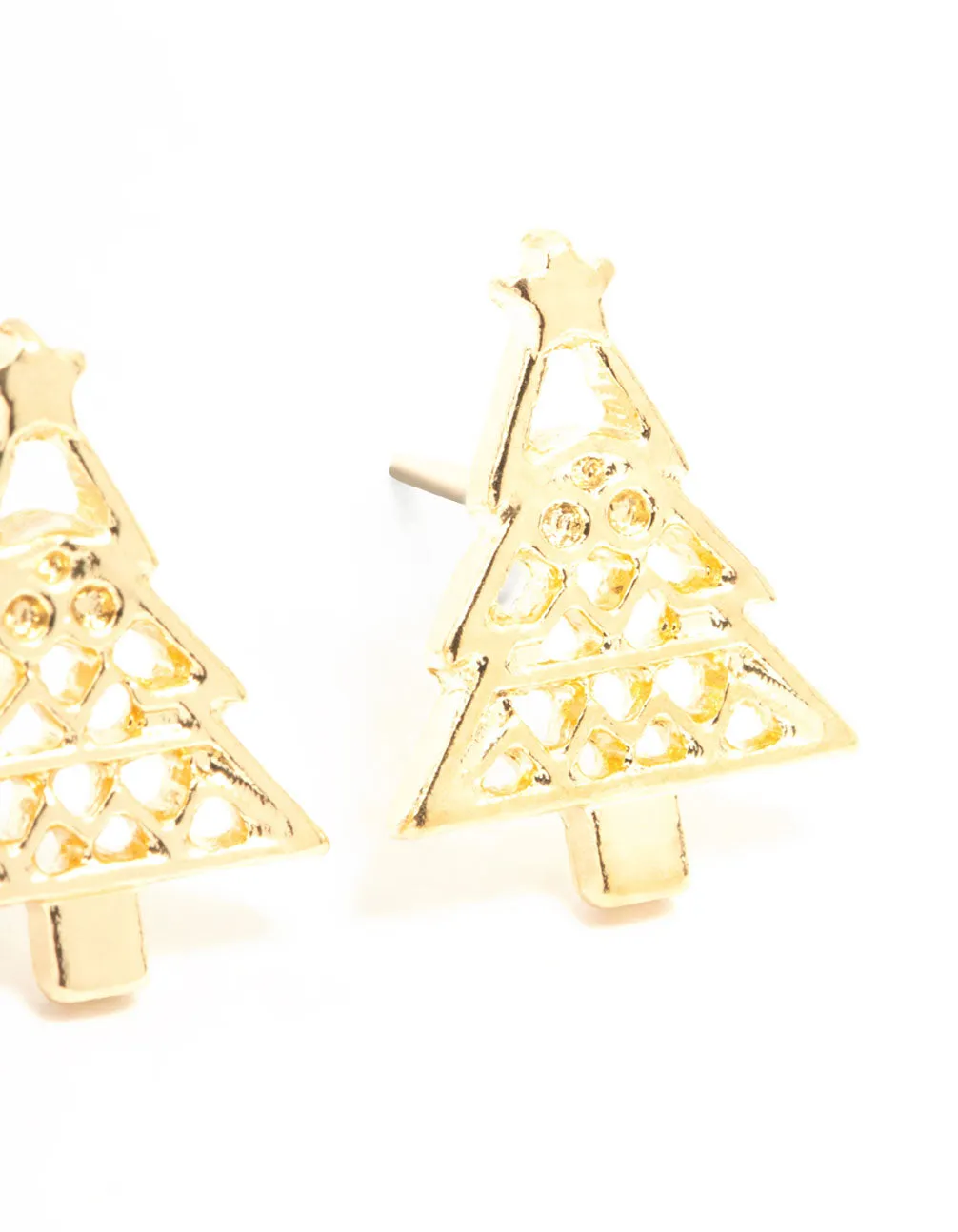 Gold Cutout Tree Stud Earrings sold by lovisa product image thumbnail 3