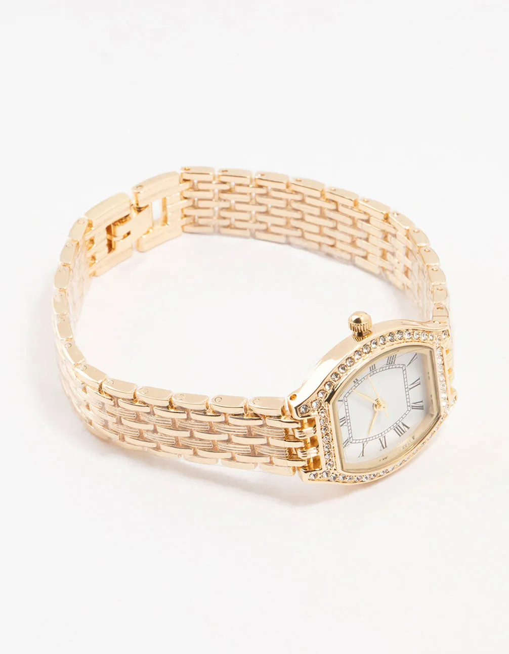Gold Roman Numeral Diamante Small Watch sold by lovisa product image thumbnail 3