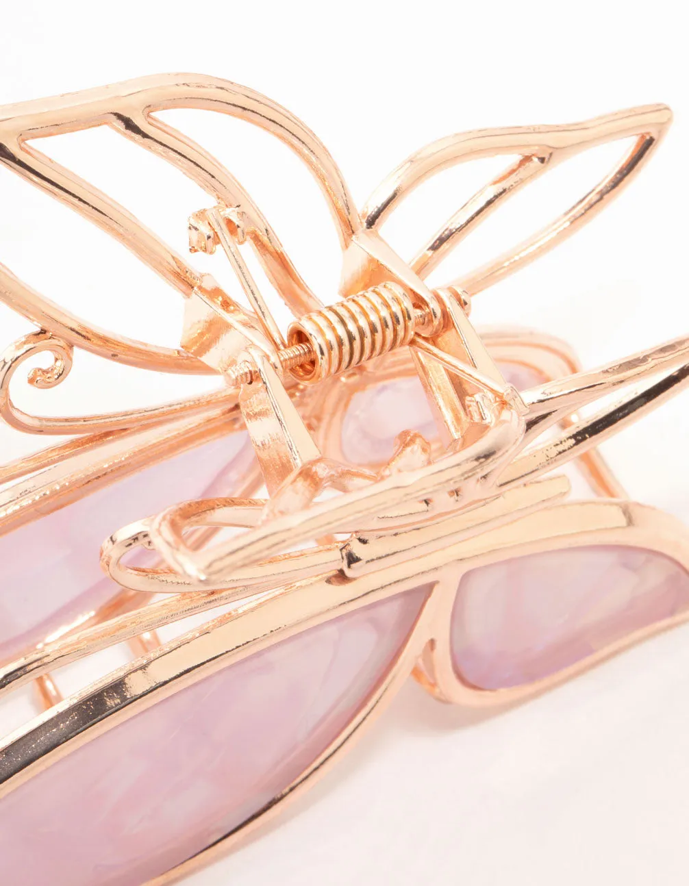 Rose Gold Pink Acrylic Butterfly Claw Clip sold by lovisa product image thumbnail 3