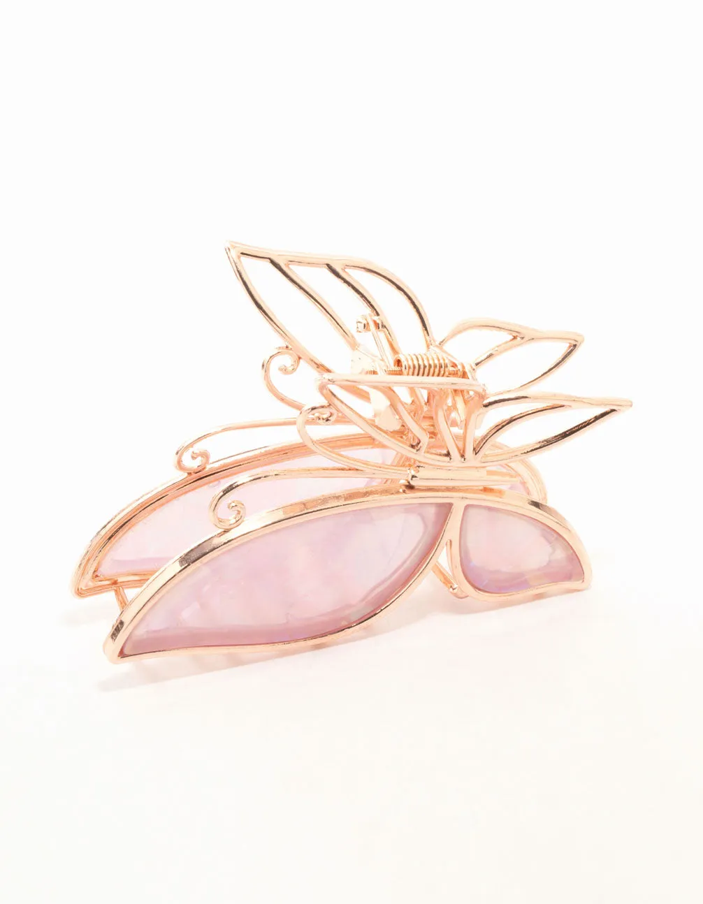 Rose Gold Pink Acrylic Butterfly Claw Clip sold by lovisa product image thumbnail 2