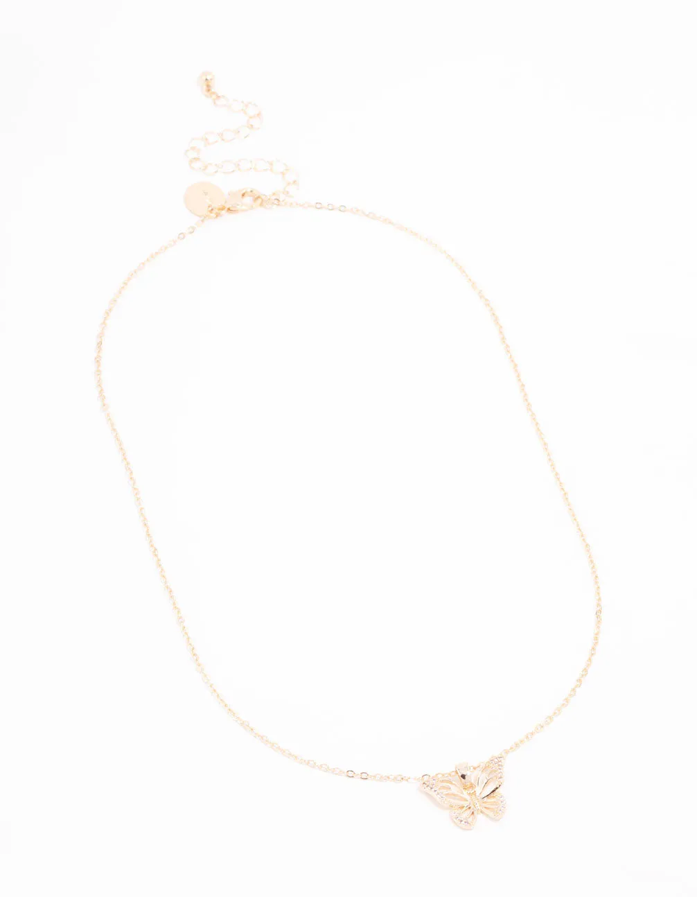 Gold Plated Cubic Zirconia Butterfly Necklace sold by lovisa product image thumbnail 2