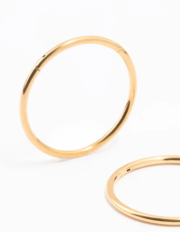 Gold Plated Surgical Steel Sleeper Earrings 14MM sold by lovisa