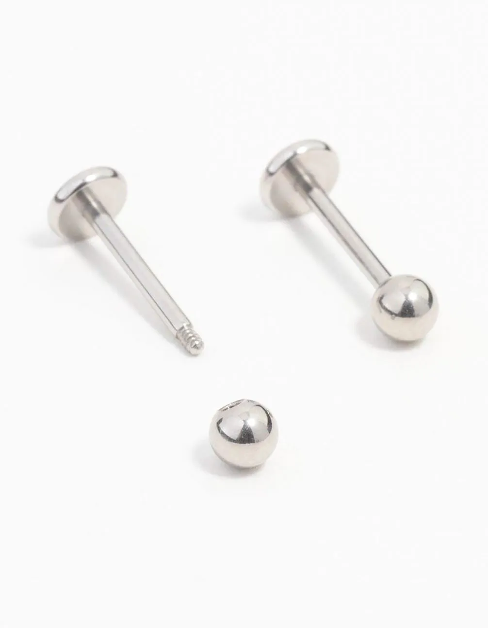 Surgical Steel Plain Ball Flat Back Earrings 2-Pack sold by lovisa product image thumbnail 2