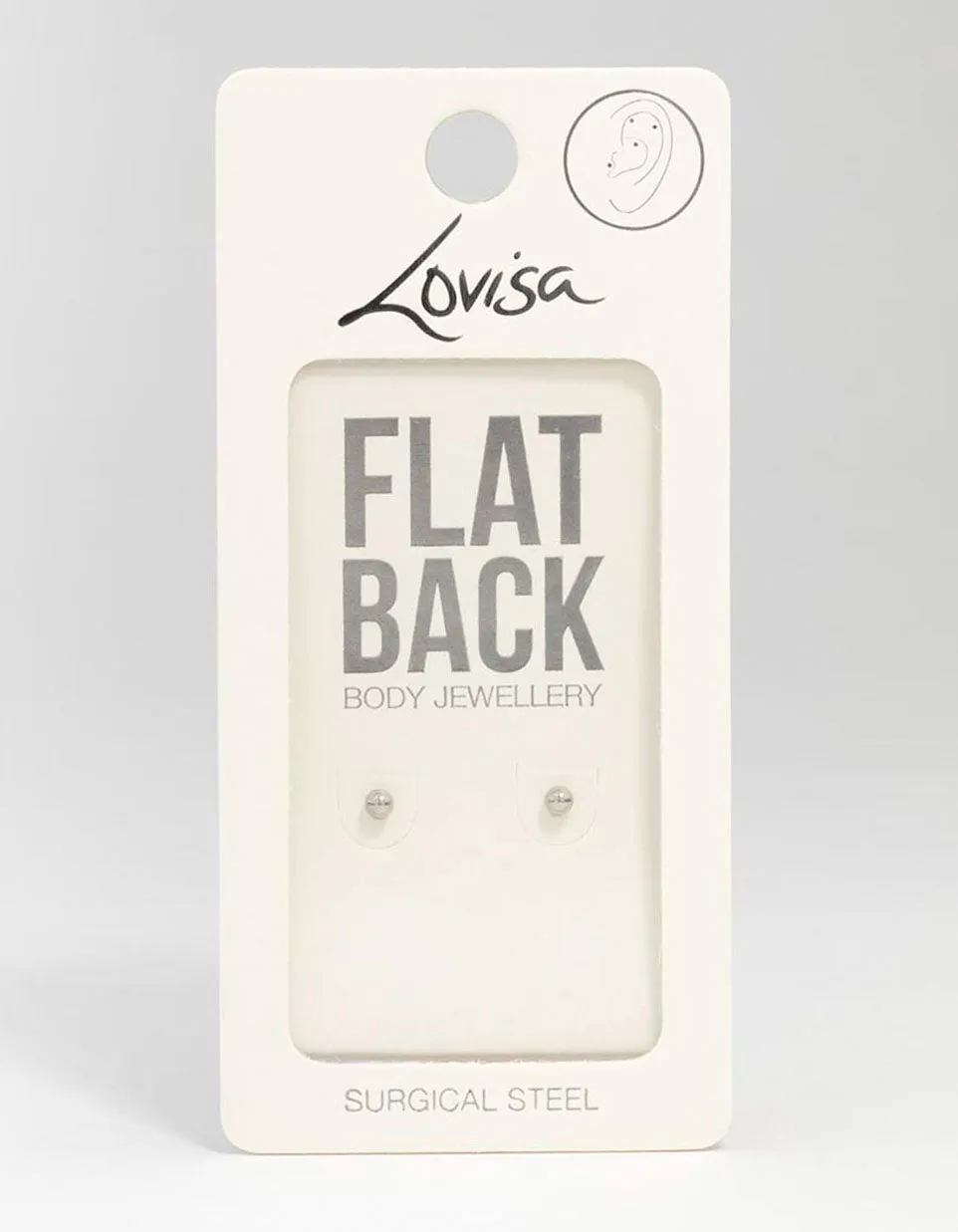 Surgical Steel Plain Ball Flat Back Earrings 2-Pack sold by lovisa product image thumbnail 3