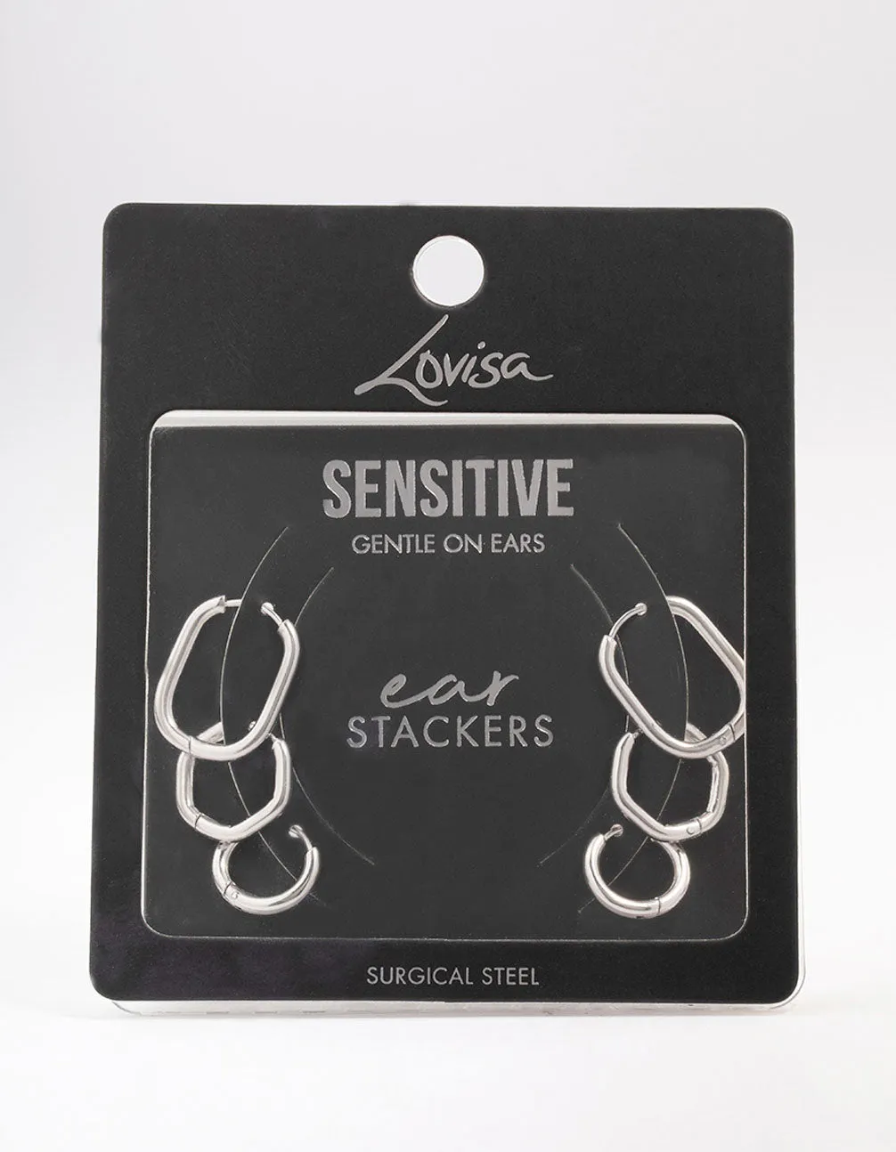 Surgical Steel Geometric Modern Hoop Earring 3-Pack sold by lovisa product image thumbnail 3