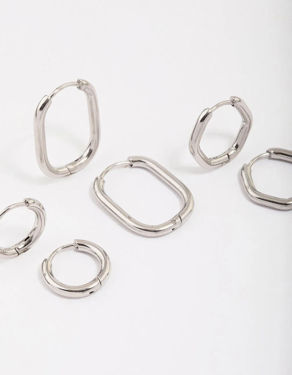 Surgical Steel Geometric Modern Hoop Earring 3-Pack sold by lovisa product image thumbnail 2