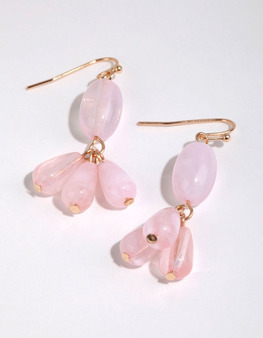 Gold Swirled Cluster Drop Earrings sold by lovisa