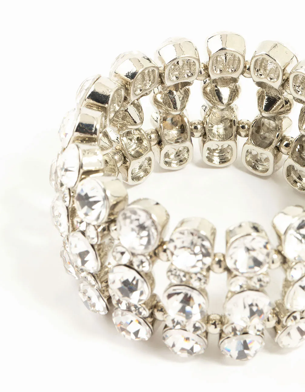 Silver Layered Diamante Bracelet sold by lovisa product image thumbnail 3