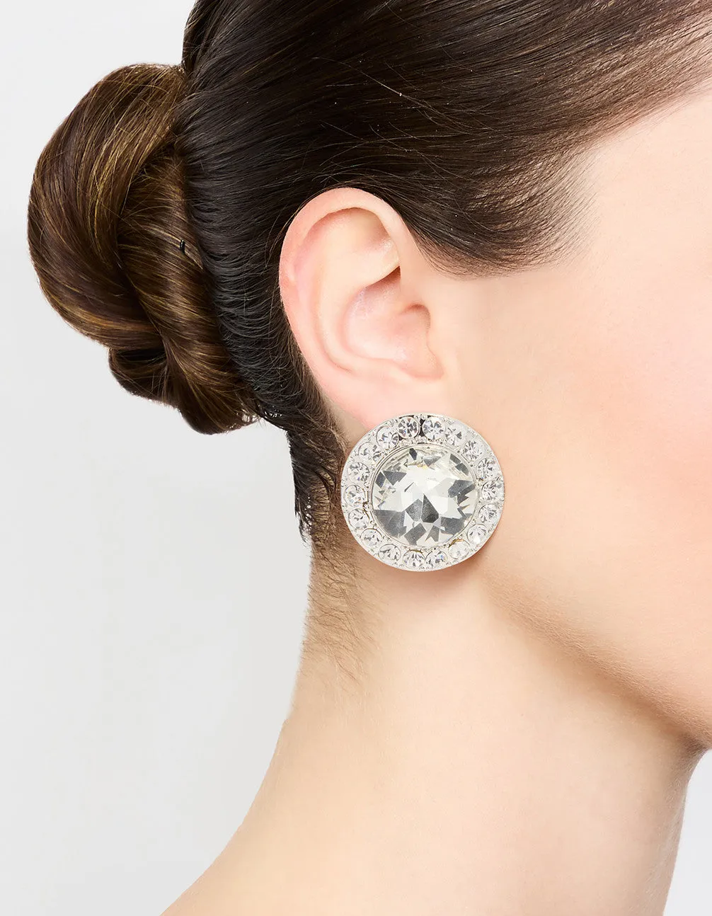 Silver Circle Diamante Stud Earrings sold by lovisa product image thumbnail 2