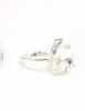 Silver & Mixed Shape Diamante Rings 3-Pack sold by lovisa