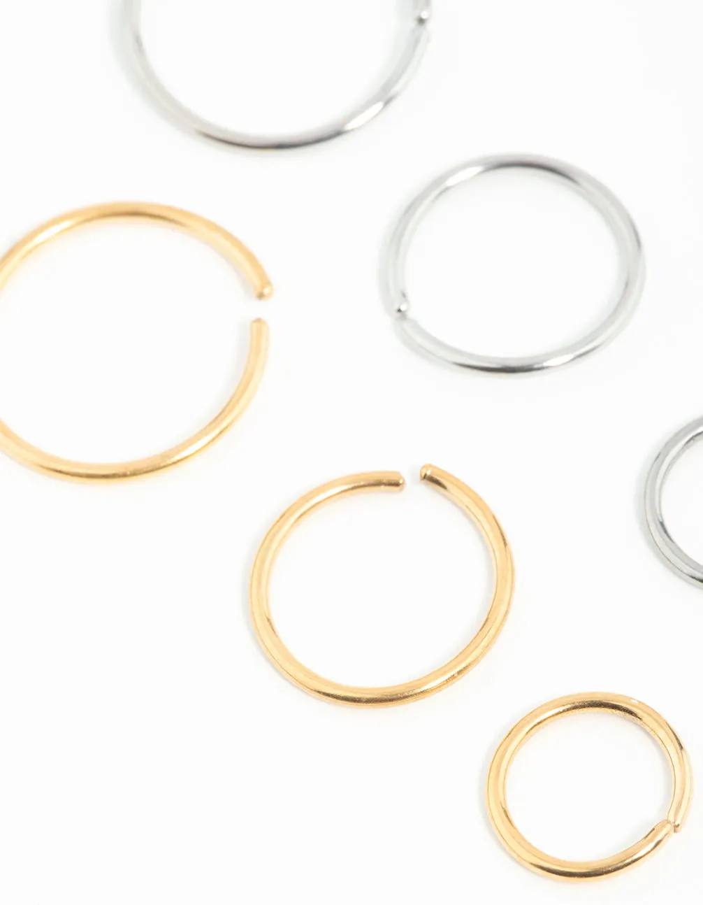 Mixed Metals Graduating Nose Rings 6-Pack sold by lovisa product image thumbnail 2