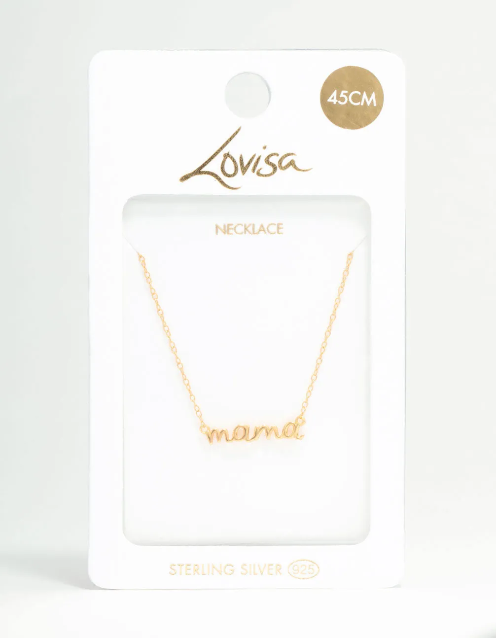 Gold Plated Sterling Silver Mama Necklace sold by lovisa product image thumbnail 5