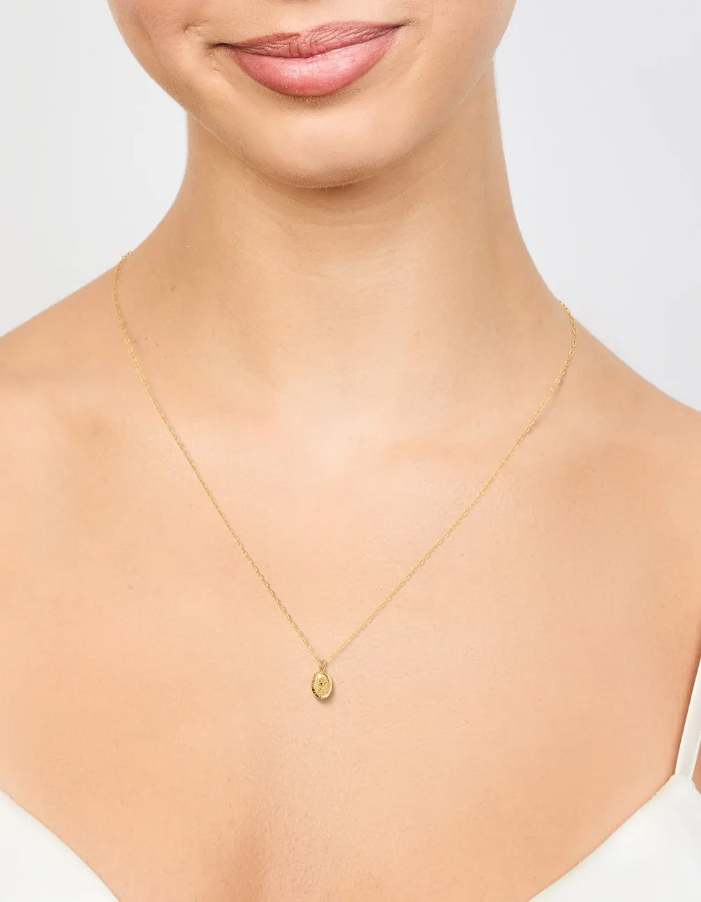 Gold Plated Sterling Silver St. Christopher Pendant Necklace sold by lovisa product image thumbnail 2