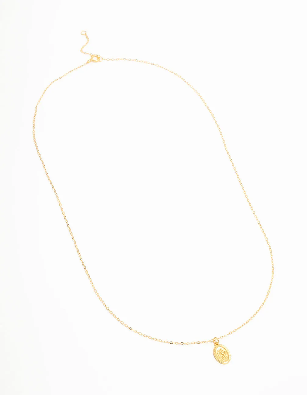 Gold Plated Sterling Silver St. Christopher Pendant Necklace sold by lovisa product image thumbnail 4