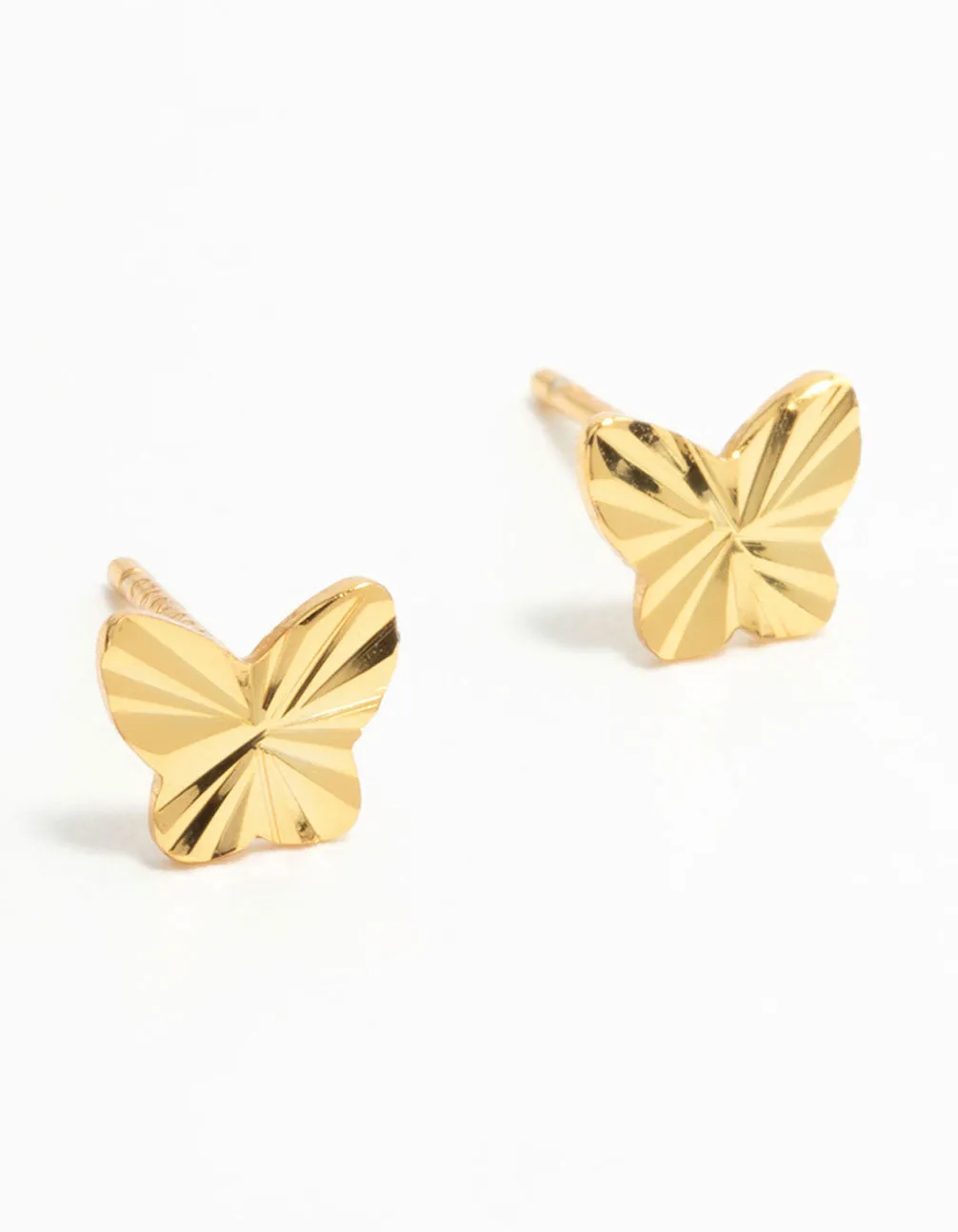 Gold Plated Sterling Silver Butterfly Stud Earrings sold by lovisa
