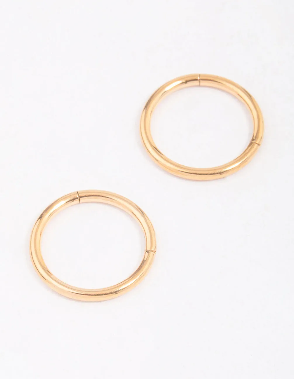 Gold Plated Surgical Steel Sleeper Hoop Earrings 10mm sold by lovisa