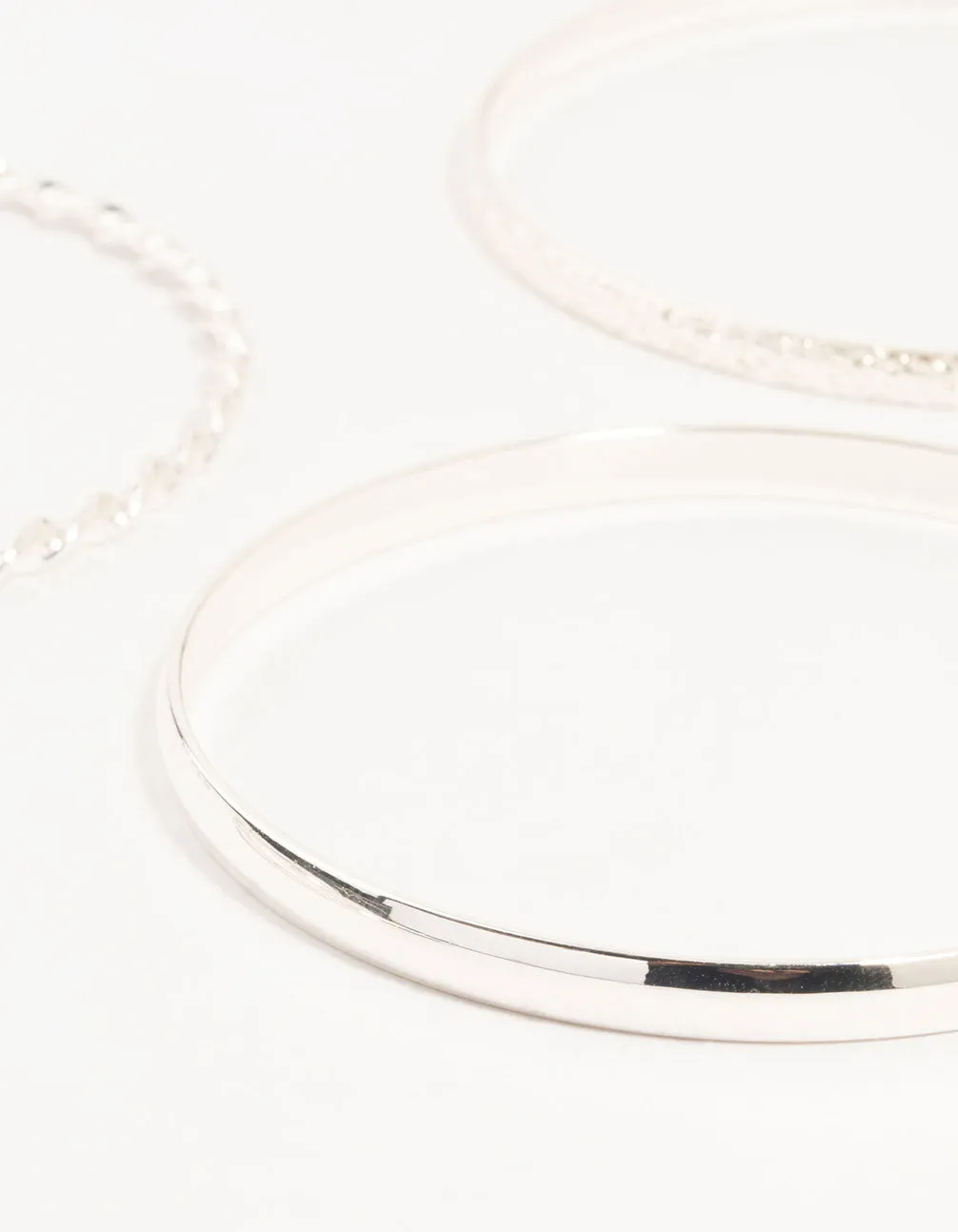 Silver Twisted Bangles 4-Pack sold by lovisa product image thumbnail 3