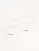Silver Twisted Bangles 4-Pack sold by lovisa