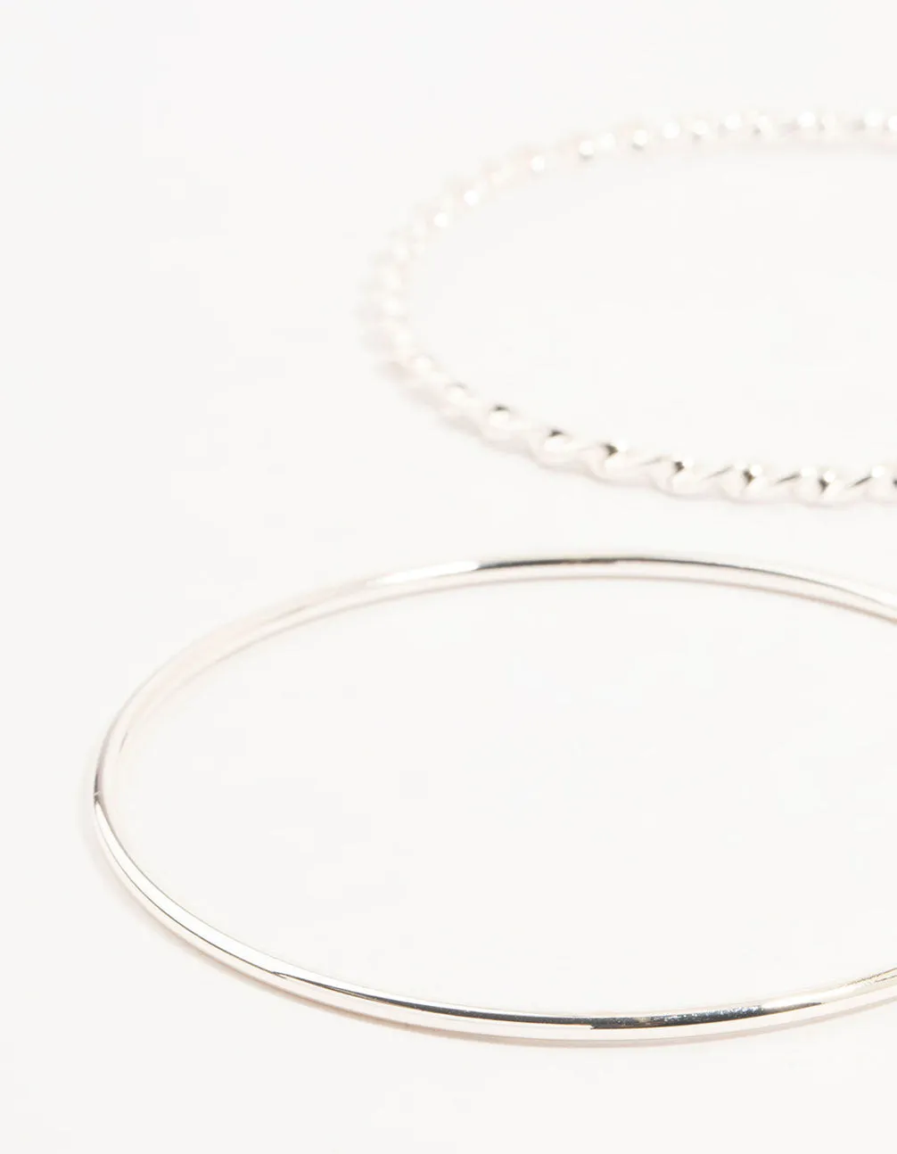 Silver Twisted Bangles 4-Pack sold by lovisa product image thumbnail 2