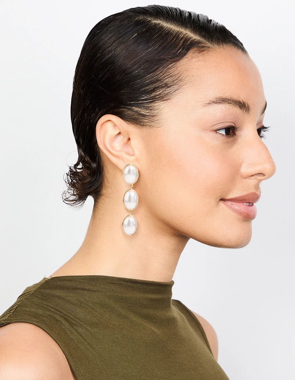 Gold Pearl Drop Earrings sold by lovisa product image thumbnail 3