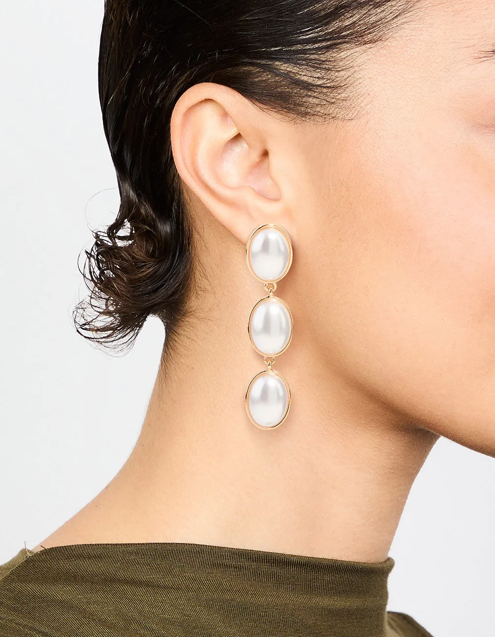 Gold Pearl Drop Earrings sold by lovisa product image thumbnail 2