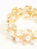 Gold Diamante Floral Stretch Bracelet sold by lovisa