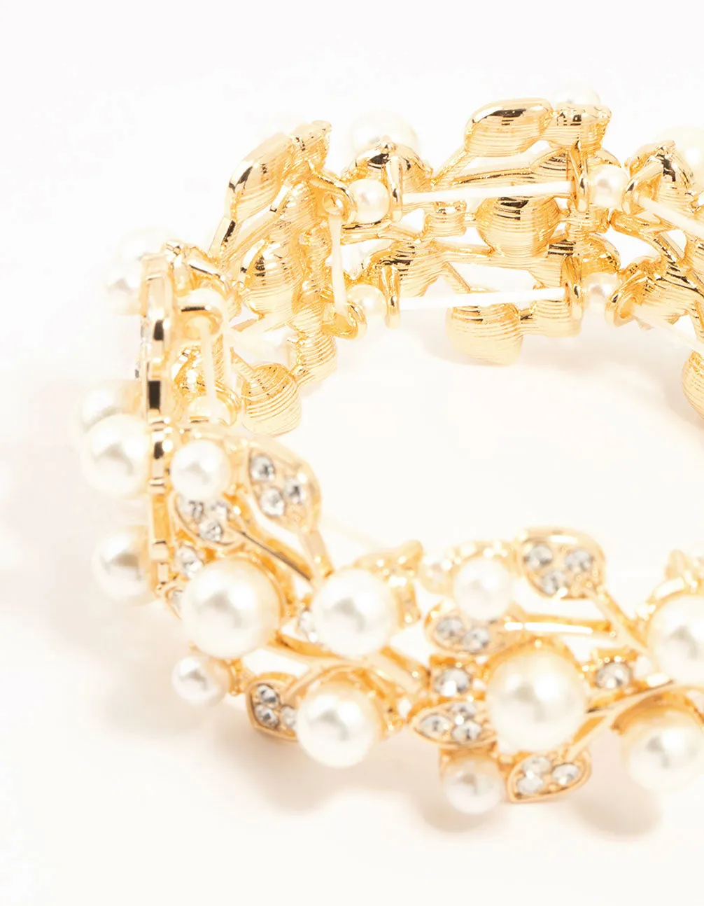 Gold Diamante Floral Stretch Bracelet sold by lovisa product image thumbnail 3