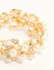 Gold Diamante Floral Stretch Bracelet sold by lovisa