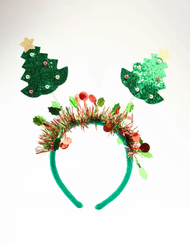 Xmas Tree Spring Headband sold by lovisa