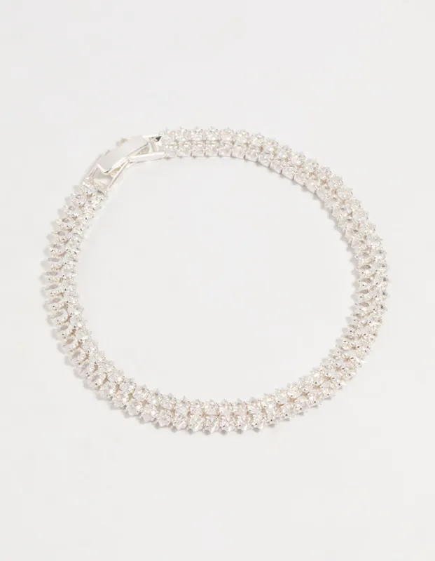 Silver Fine Cubic Zirconia Cupchain Bracelet sold by lovisa
