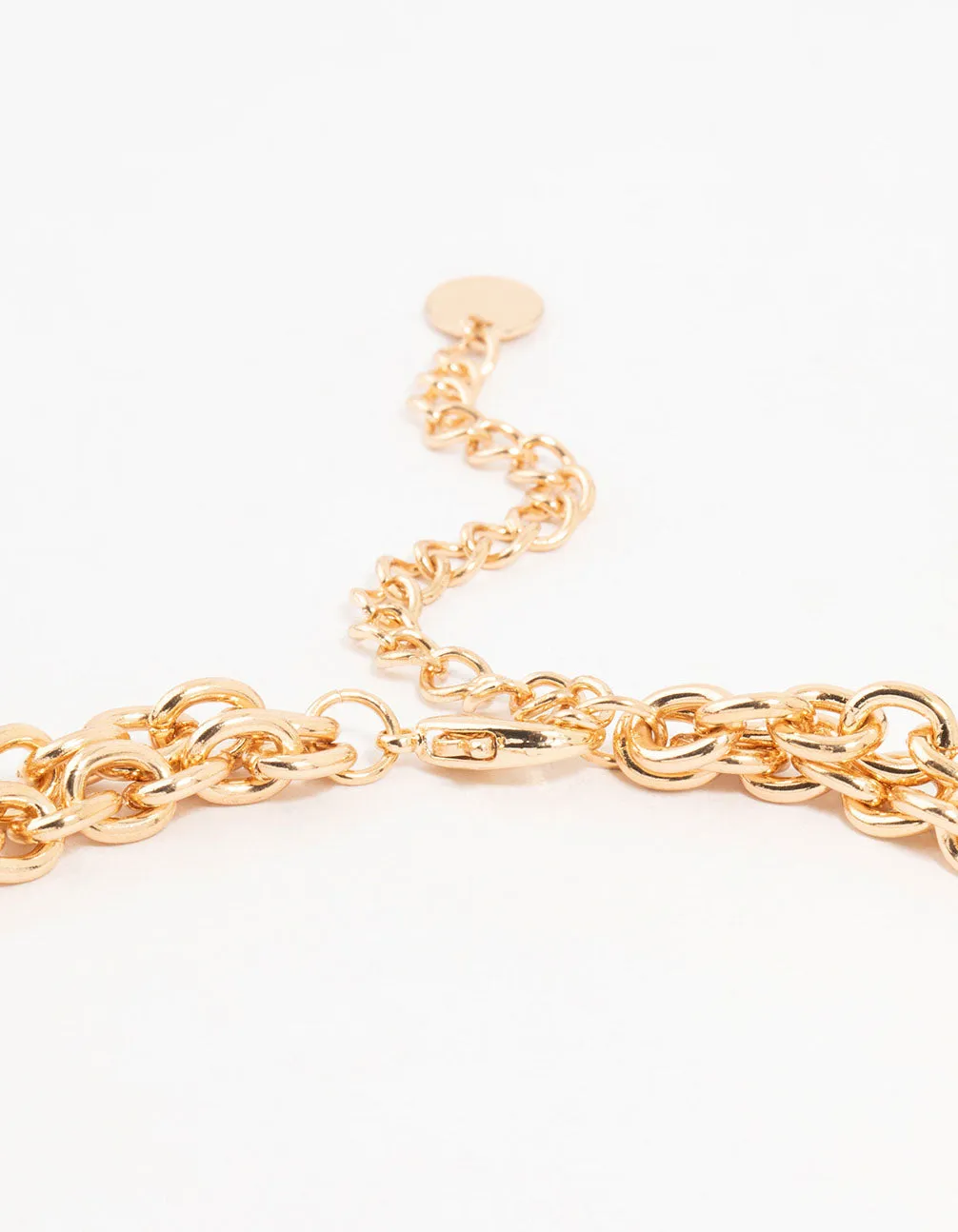 Gold Statement Diamante & Pearl Necklace sold by lovisa product image thumbnail 3