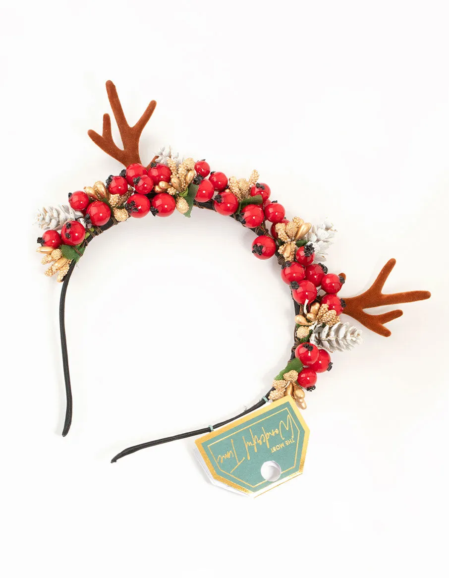 Reindeer & Wreath Fabric Headband sold by lovisa product image thumbnail 3