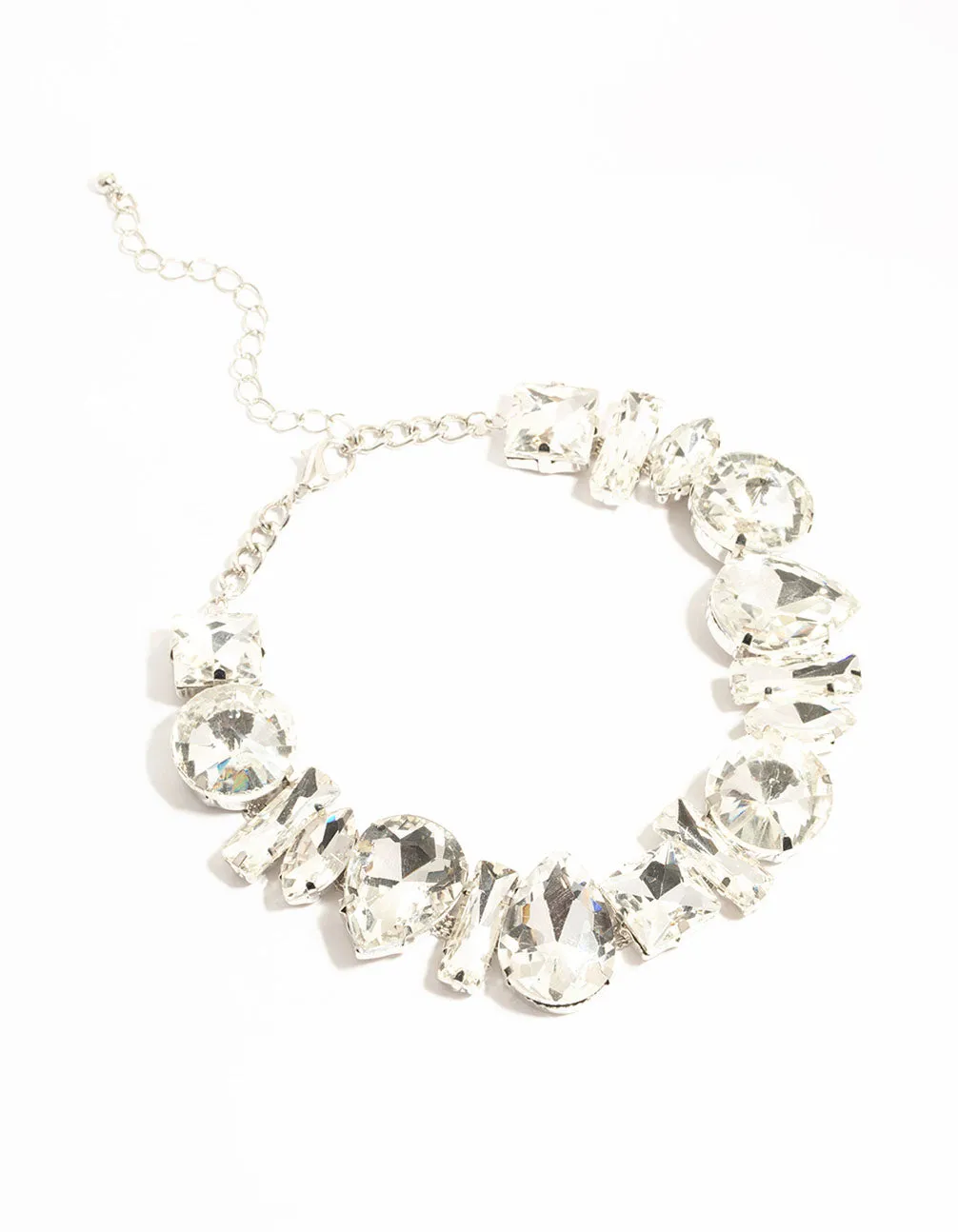 Silver Diamante Choker Necklace sold by lovisa product image thumbnail 4