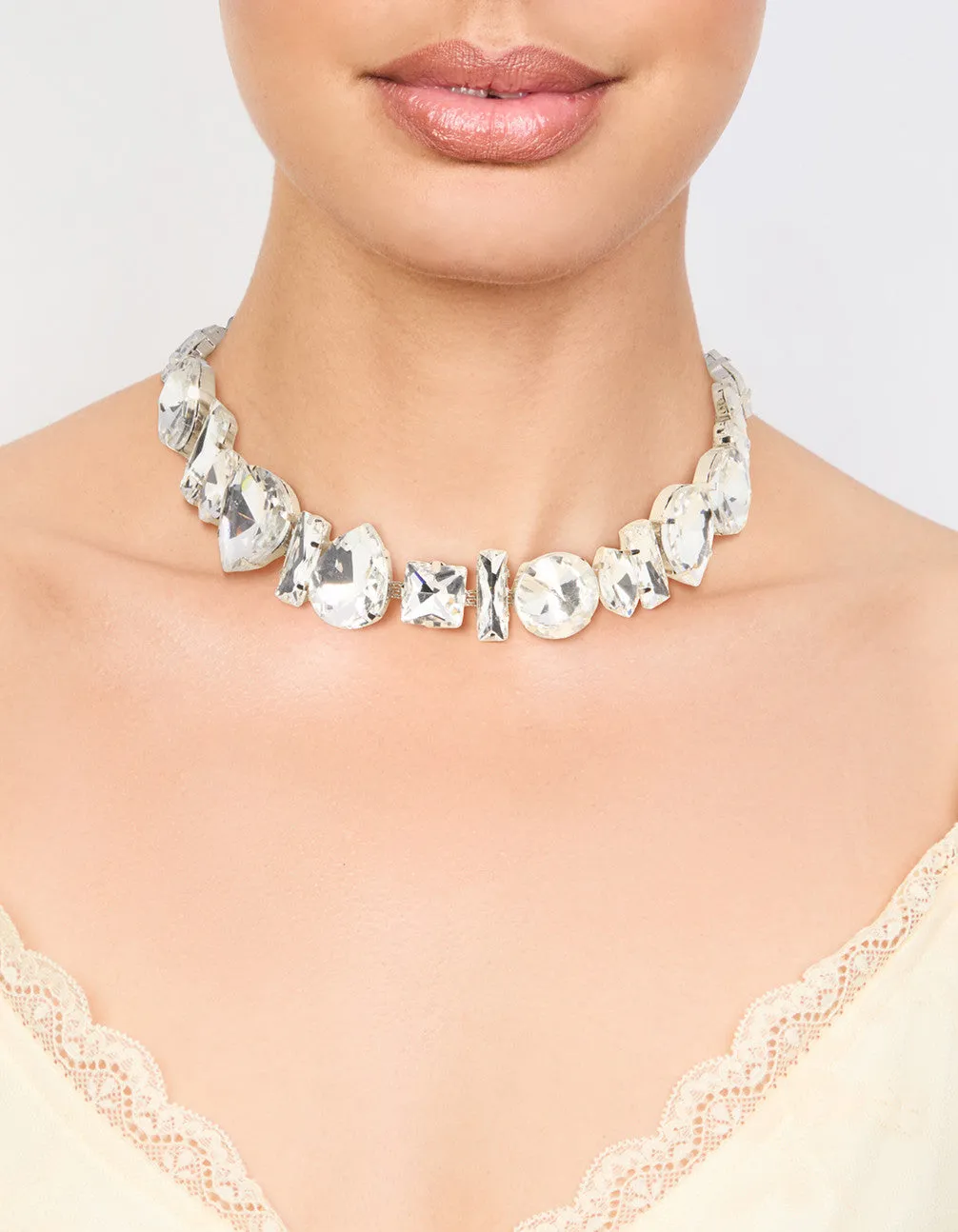 Silver Diamante Choker Necklace sold by lovisa product image thumbnail 2