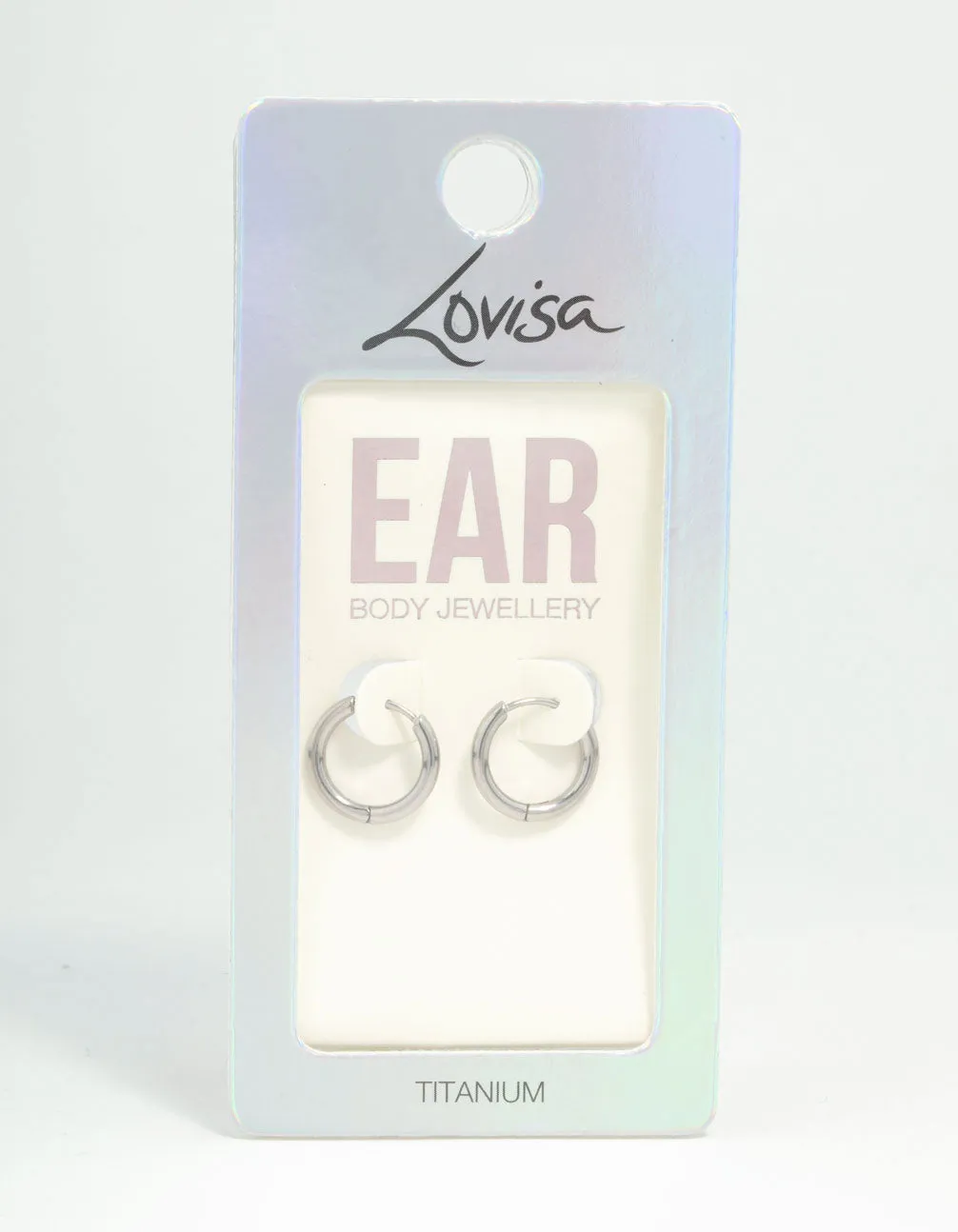 Titanium Small Classic Hoop Earrings sold by lovisa product image thumbnail 3