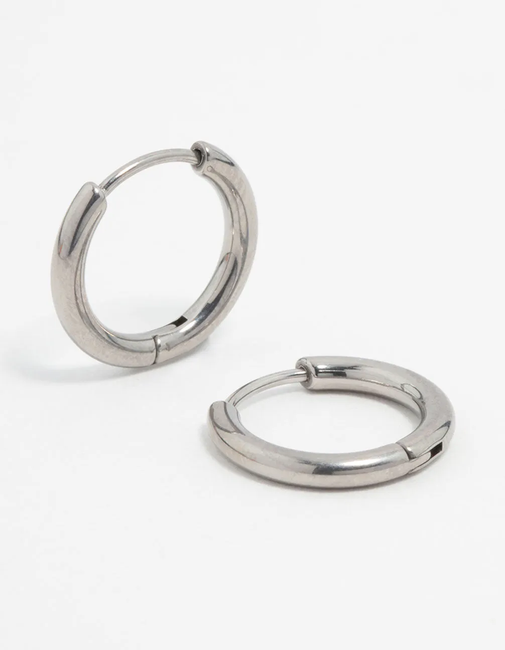 Titanium Small Classic Hoop Earrings sold by lovisa