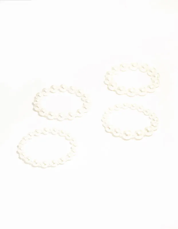 Pearl Bracelets 4-Pack sold by lovisa