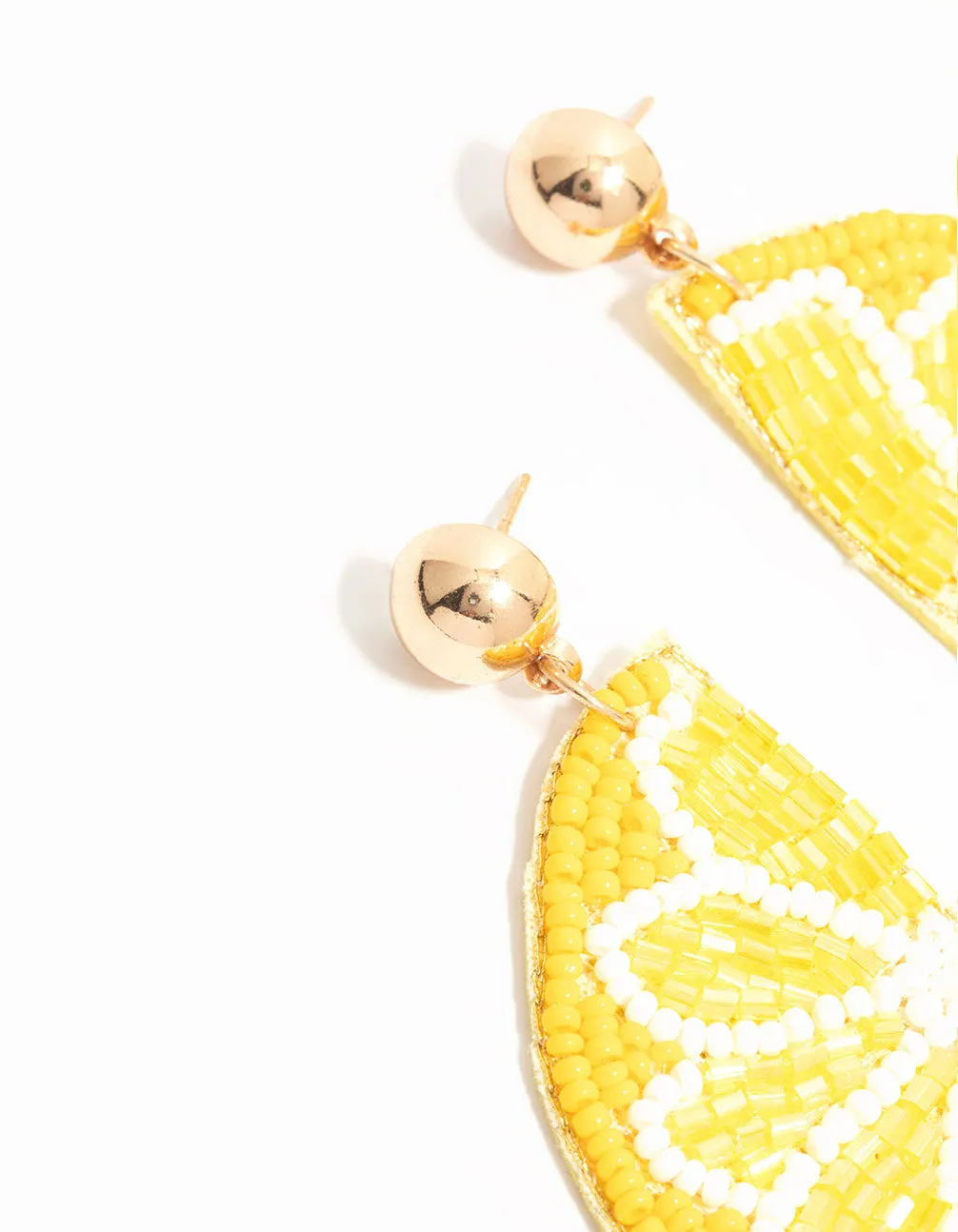 Yellow Beaded Lemon Drop Earrings sold by lovisa product image thumbnail 4